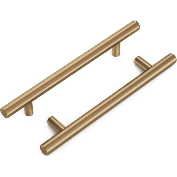 Cabinet Handles Pulls Brushed Gold 20 Pack  3-3/4" Hole Center Kitchen Drawer - Picture 1 of 3